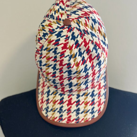 NWOT - Coach Houndstooth Baseball Cap In Organic Cotton - Picture 2 of 5